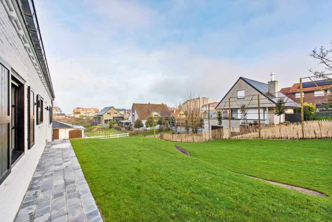 Villa Amelie garden in Koksijde near the Belgian coast